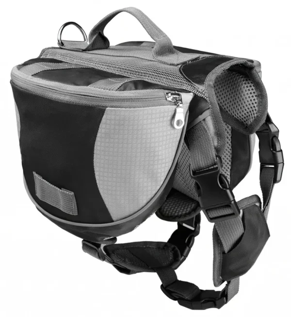sac à dos randonnée chien gris
