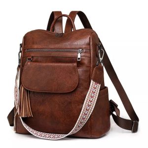 grand sac à dos en similicuir pour femme