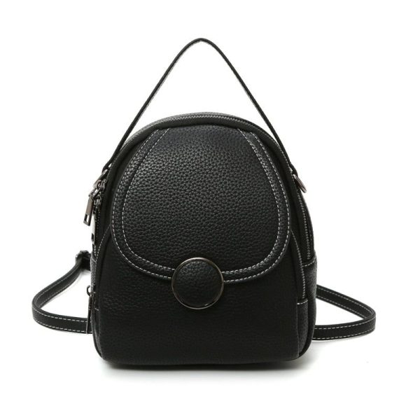 petit sac à dos femme simili cuir noir