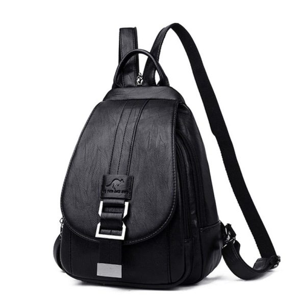 sac à dos citadin simili cuir noir