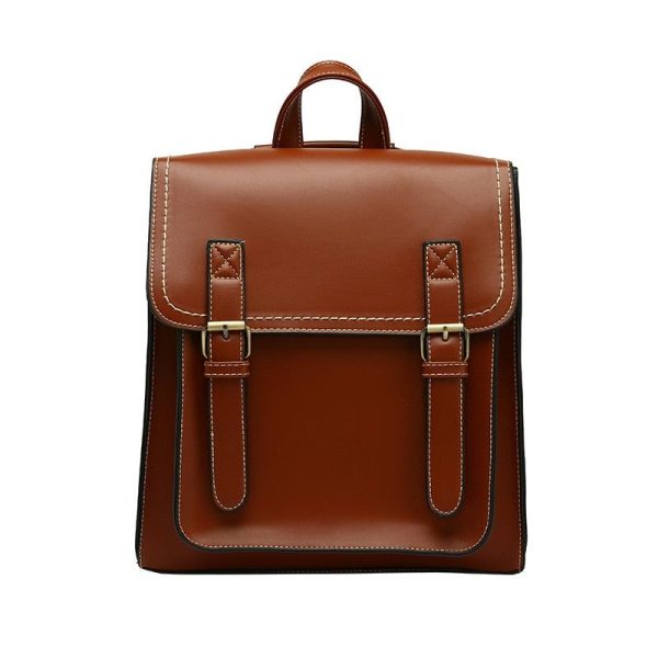 sac à dos cuir PU vintage marron