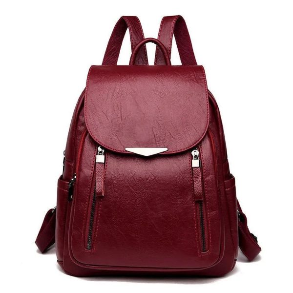 sac à dos cuir souple poche à rabat