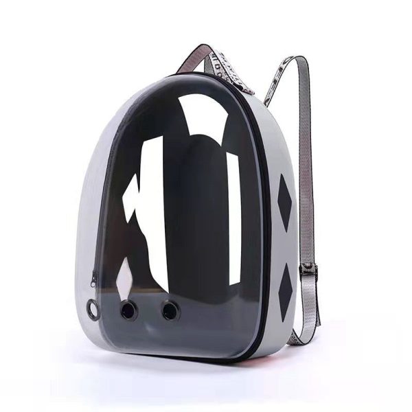 sac à dos de transport pour chat avec capsule transparente