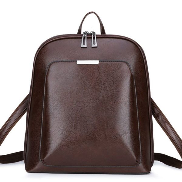 sac à dos femme simili cuir marron vintage