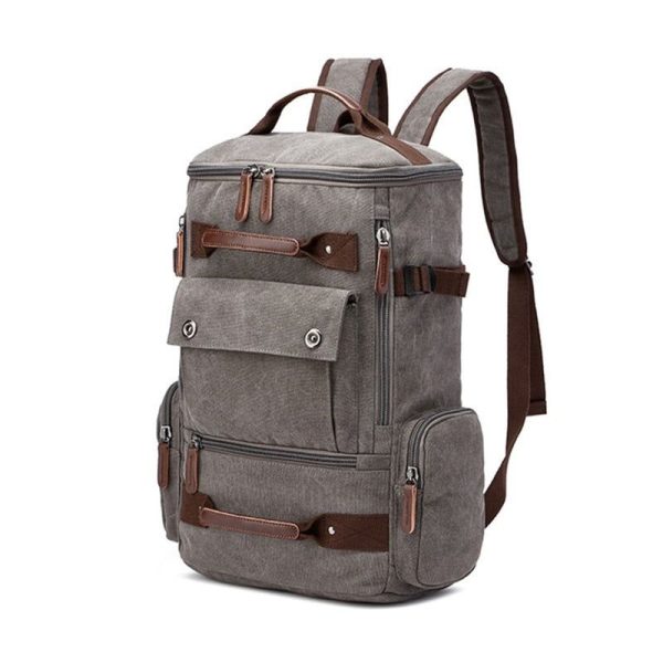 sac à dos femme toile canvas et cuir
