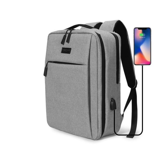 sac à dos homme imperméable ordinateur gris