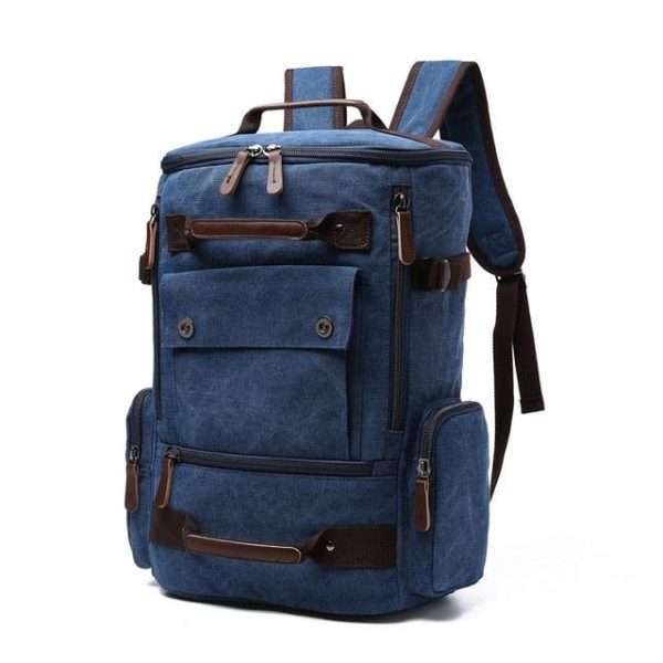 sac à dos homme toile canvas et cuir