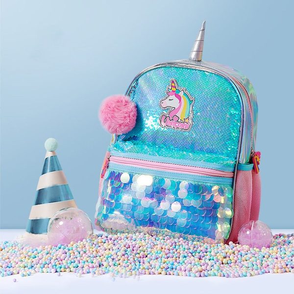 sac à dos licorne bleu