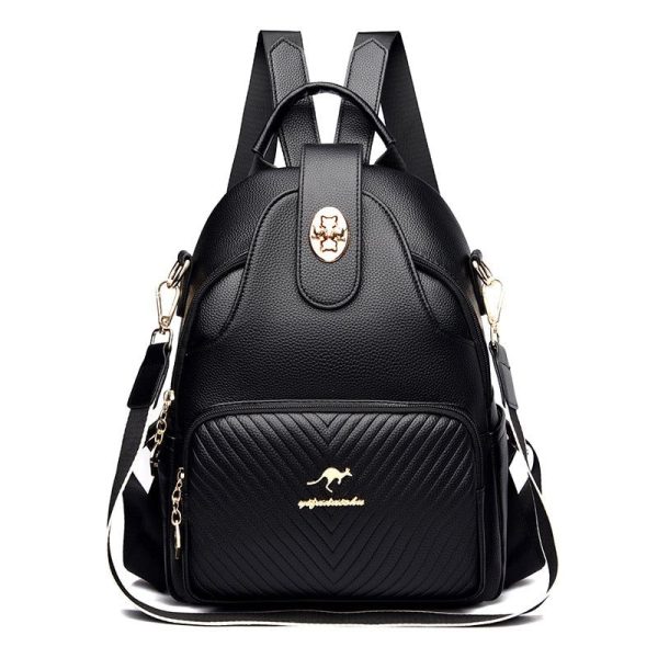 sac à dos noir moderne similicuir femme