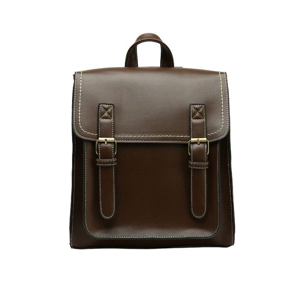 sac à dos noir simili cuir forme cartable