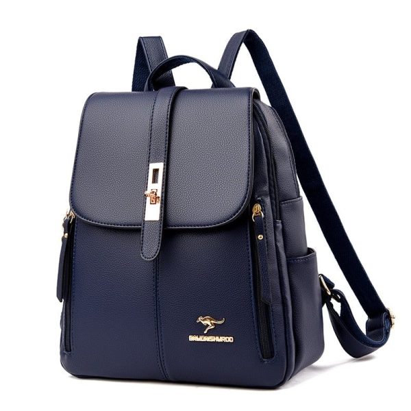 sac à dos simili cuir bleu