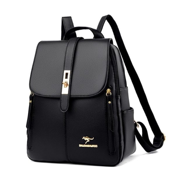 sac à dos simili cuir noir femme