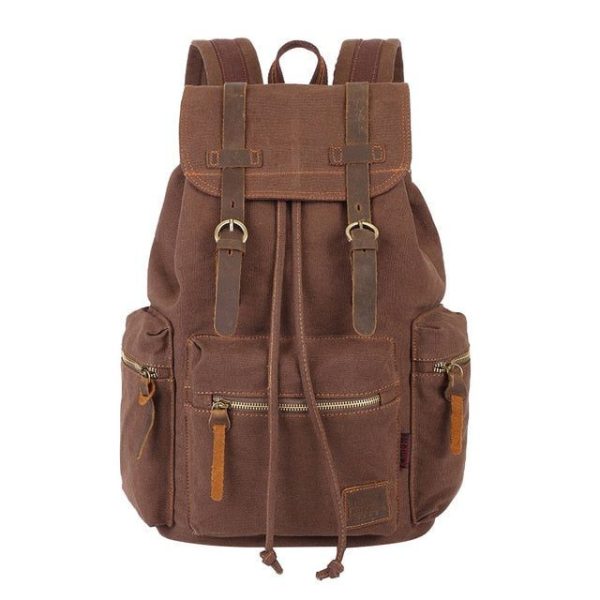sac à dos toile marron homme