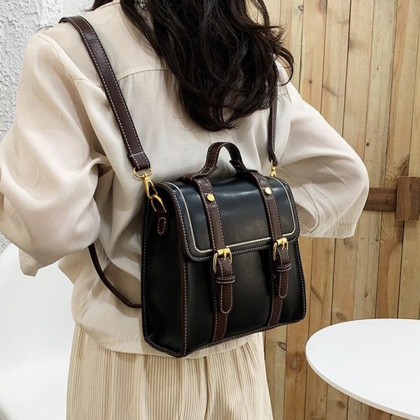 sac à dos vintage en cuir simili